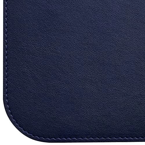 GALLAWAY LEATHER Large Navy Blue Desk Mat 36" x 17" | Elegant PU Leather Office Desk Cover thumbnail 7