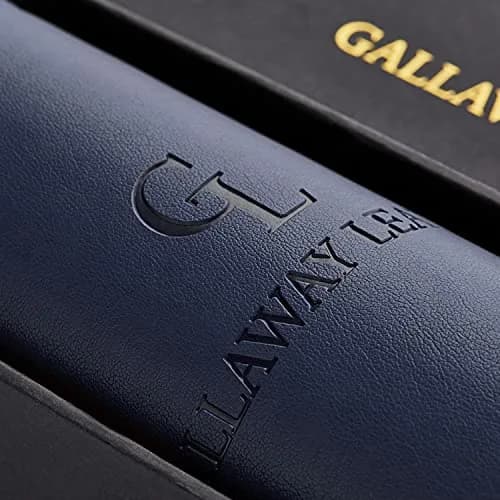 GALLAWAY LEATHER Large Navy Blue Desk Mat 36" x 17" | Elegant PU Leather Office Desk Cover thumbnail 8