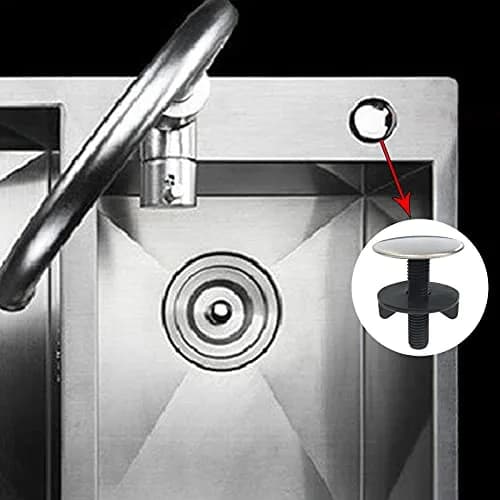 PCTC Brushed Metal Stainless Steel Kitchen Faucet Hole Cover 2-Pack | Fits Standard US Sink Holes thumbnail 6