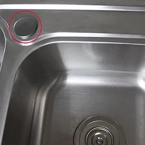 PCTC Brushed Metal Stainless Steel Kitchen Faucet Hole Cover 2-Pack | Fits Standard US Sink Holes thumbnail 7