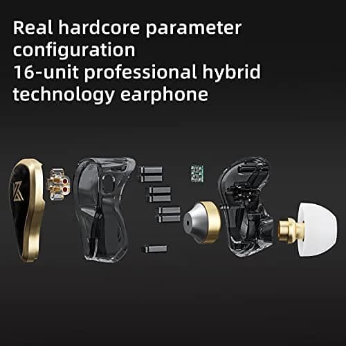KZ ZAS in Ear Monitor Headphone 7BA+1DD Hybrid IEM Gaming Earbuds | Rich Sound & Durable Build thumbnail 4