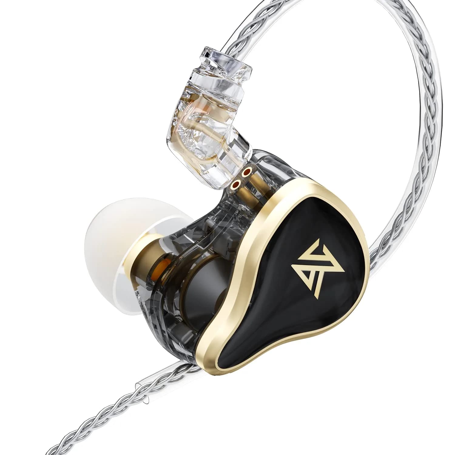 KZ ZAS 7BA+1DD in Ear Monitor for Musicians | 36dB Isolation, Stage — ZAS Black with Mic / With Mic