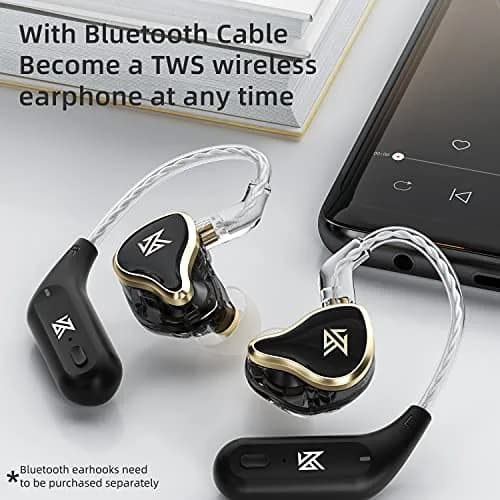 KZ ZAS 7BA+1DD in-Ear Monitor Headphone 3.5mm Jack Gaming with Mic | Hybrid Tech, Rich Details, Durable thumbnail 4