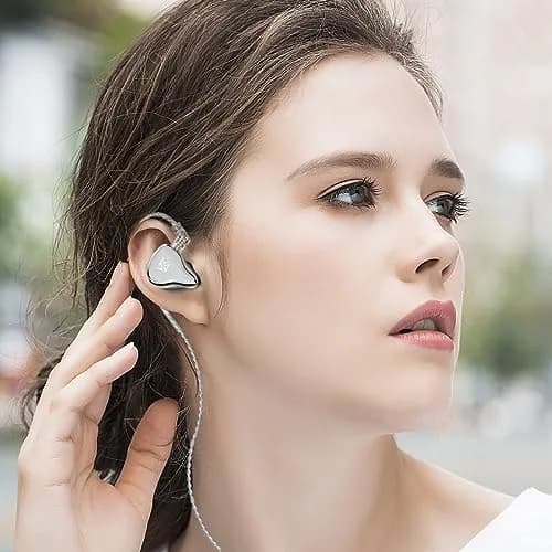 KZ ZAS 7BA+1DD Hybrid In-Ear Monitor Headphones with Mic, 1.7cm (0.67in) W x 2.2cm (0.87in) H x 2.1cm (0.83in) L | Wired 3.5mm Jack for Gaming & Music thumbnail 2