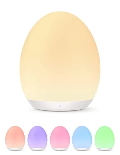 JolyWell Night Light for Kids 7 Colors Dimmable BPA Free Rechargeable | Baby Nursery Light thumbnail 1
