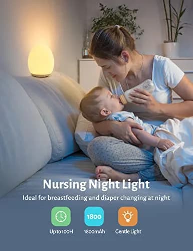 JolyWell Night Light for Kids 7 Colors Dimmable BPA Free Rechargeable | Baby Nursery Light thumbnail 5