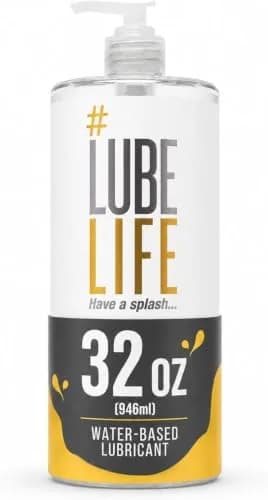 LubeLife Water-Based Personal Lubricant 355ml (12 Fl Oz) | Condom & Toy Safe, Easy Clean-Up — 32 Fl Oz