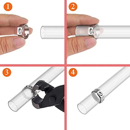 Alfykym 9 inch Ear Clamp Pliers Single Ear Hose Clamps Pincer Crimper Tool 225mm (8.86 inch) | Secures Pipes and Automotive Hoses thumbnail 2