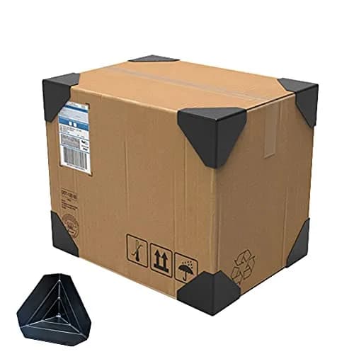 SHKIBY Black Frame Corner Protectors 60mm (2.36in) - 80 Pack | Heavy Duty PP Packaging Guards for Boxes thumbnail 1
