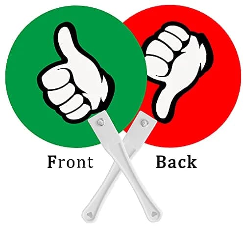 Magopera Thumbs Up/Thumbs Down Paddles 24 Packs | Classroom Voting Signs for Teacher-Student Interaction thumbnail 2