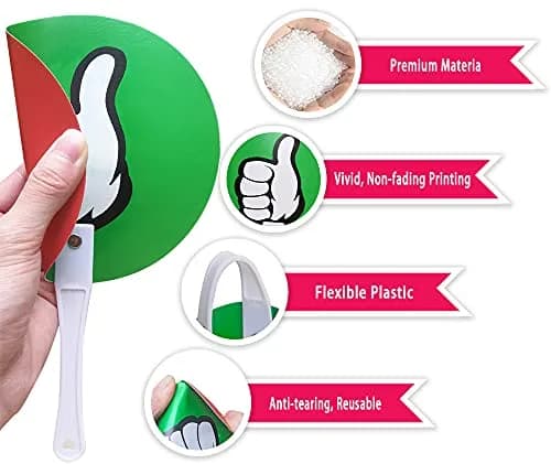 Magopera Thumbs Up/Thumbs Down Paddles 24 Packs | Classroom Voting Signs for Teacher-Student Interaction thumbnail 4