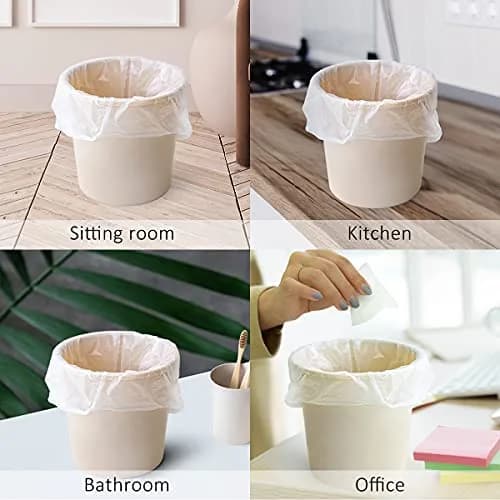 Teivio Mini Clear Trash Bags 0.5 Gallon 276 Count 11"x12" Unscented | Small Bathroom Garbage Can Liners thumbnail 5