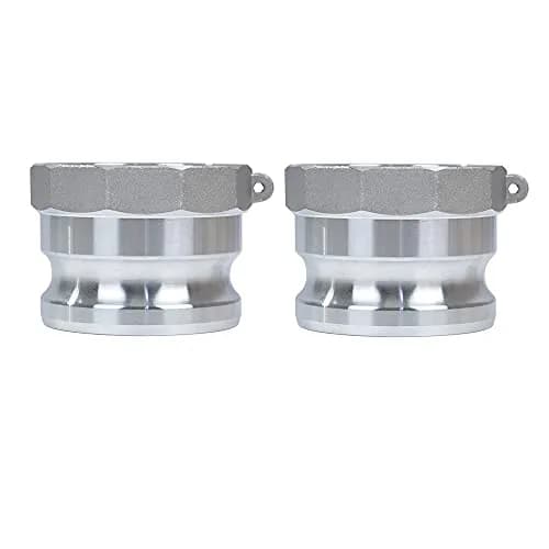 Quafwia 3 inch (7.62 cm) Aluminum Cam Lock Fittings Type A Male NPT x Female Thread (2-Pack) | Standard AA59326 Quick Disconnect Couplers thumbnail 1