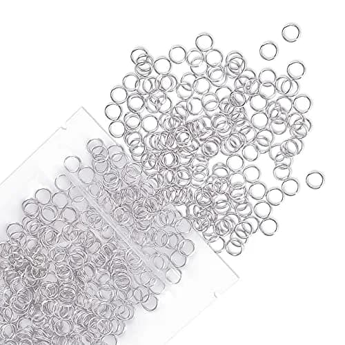 Uniclife 6 mm Metal Split Jump Rings 500 PCS | Durable Jewelry Connectors for DIY Crafts thumbnail 1