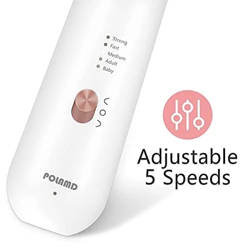 POLAMD Professional Electric Nail Drill Machine White | 5 Speeds Cordless Hand Foot Care Tool thumbnail 4