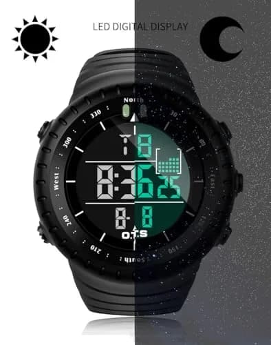 ManLinKei Digital Sports Watch, Military Waterproof Tactical Watch for Men, 1.97in thumbnail 4