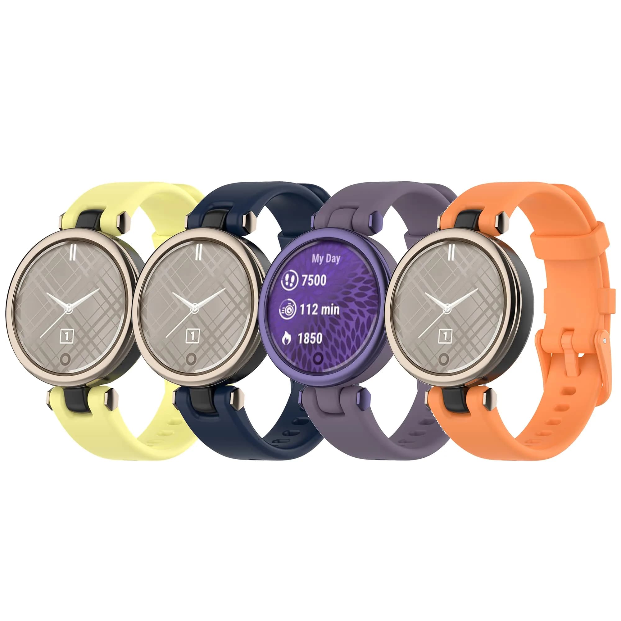 Bangyee Silicone Watch Band for Garmin Lily Smartwatch | 4-Pack, Adjustable, Swim-Ready | Fits 5.5-8.7 inch Wrists
