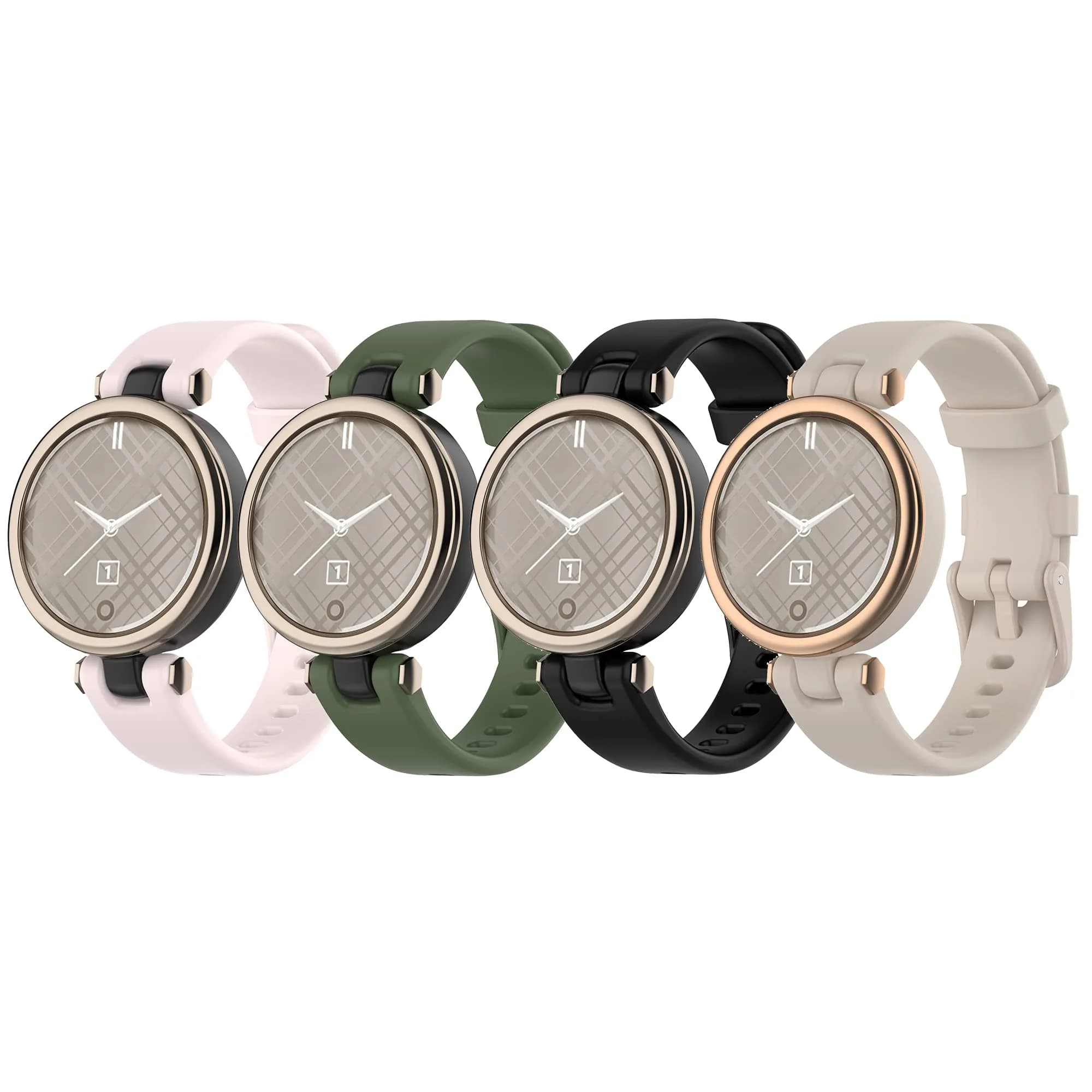 Bangyee Silicone Watch Band for Garmin Lily Smartwatch | 4-Pack, Adjustable, Swim-Ready | Fits 5.5-8.7 inch Wrists — 4pcs-1