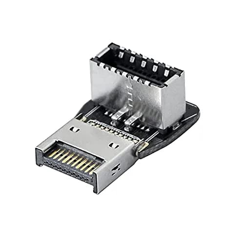 CERRXIAN 90 Degree USB Type E Adapter, Up Angle USB 3.2 Type E Male to Female, High Speed 10Gbps for USB C Header Motherboard (Up/A) thumbnail 1