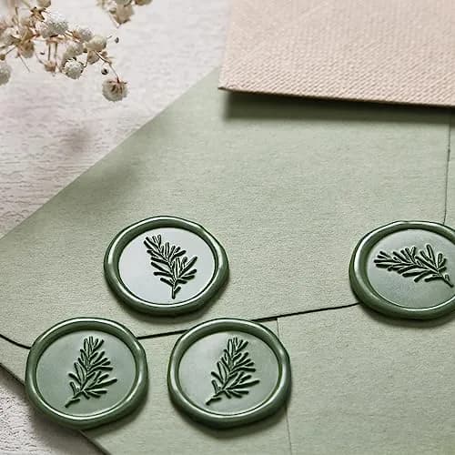 UNIQOOO Dark Olive Green Sealing Wax Beads, 540 Pcs | Perfect for Wedding Invitations & Crafts thumbnail 8
