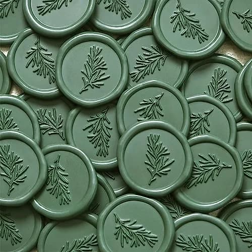 UNIQOOO Dark Olive Green Sealing Wax Beads, 540 Pcs | Perfect for Wedding Invitations & Crafts thumbnail 9