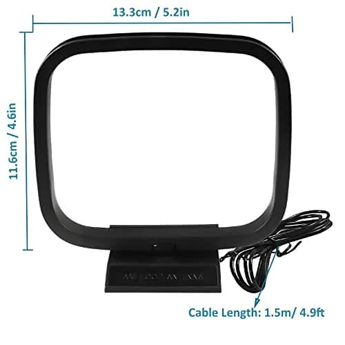 AEDIKO AM Loop Antenna 11.9cm (4.6in) | Improves AM Signal Stability for Home Stereo Receivers thumbnail 2