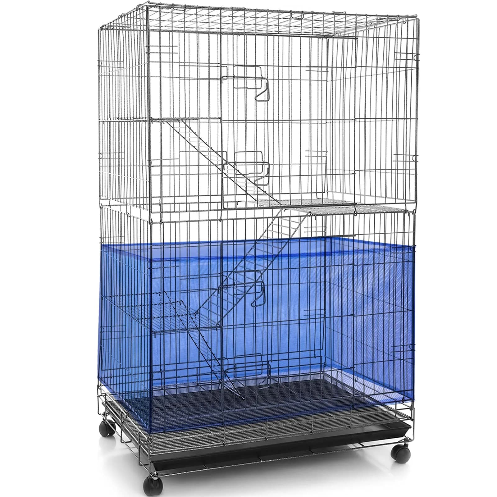 Shappy Bird Cage Seed Catcher Net 300 x 37 cm (118 x 15 Inch) | Breathable Nylon Mesh for Medium/Small Cages