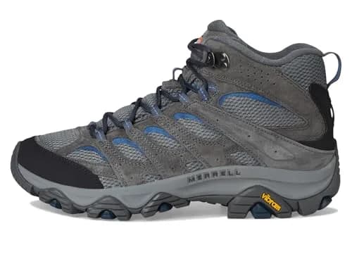 Merrell Men’s Moab 3 Mid Hiking Boot, Granite, 7 Wide | All-Day Comfort & Durability for Indian Trails thumbnail 5