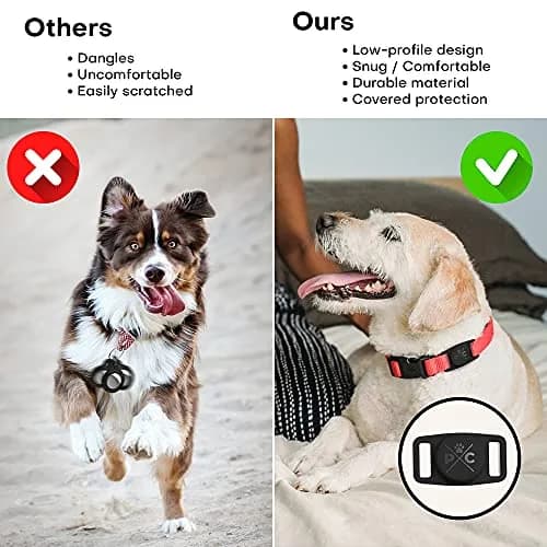 Pup Culture AirTag Dog Collar Holder Grey | Durable Silicone Case for 1-Inch Collars | Securely Tracks Pups thumbnail 5