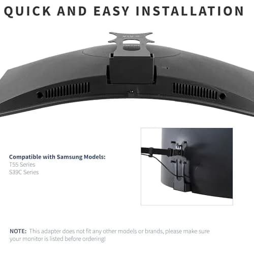 VIVO VESA Adapter for Samsung T55 Series Monitors | Steel, Black, 75x75/100x100mm thumbnail 4