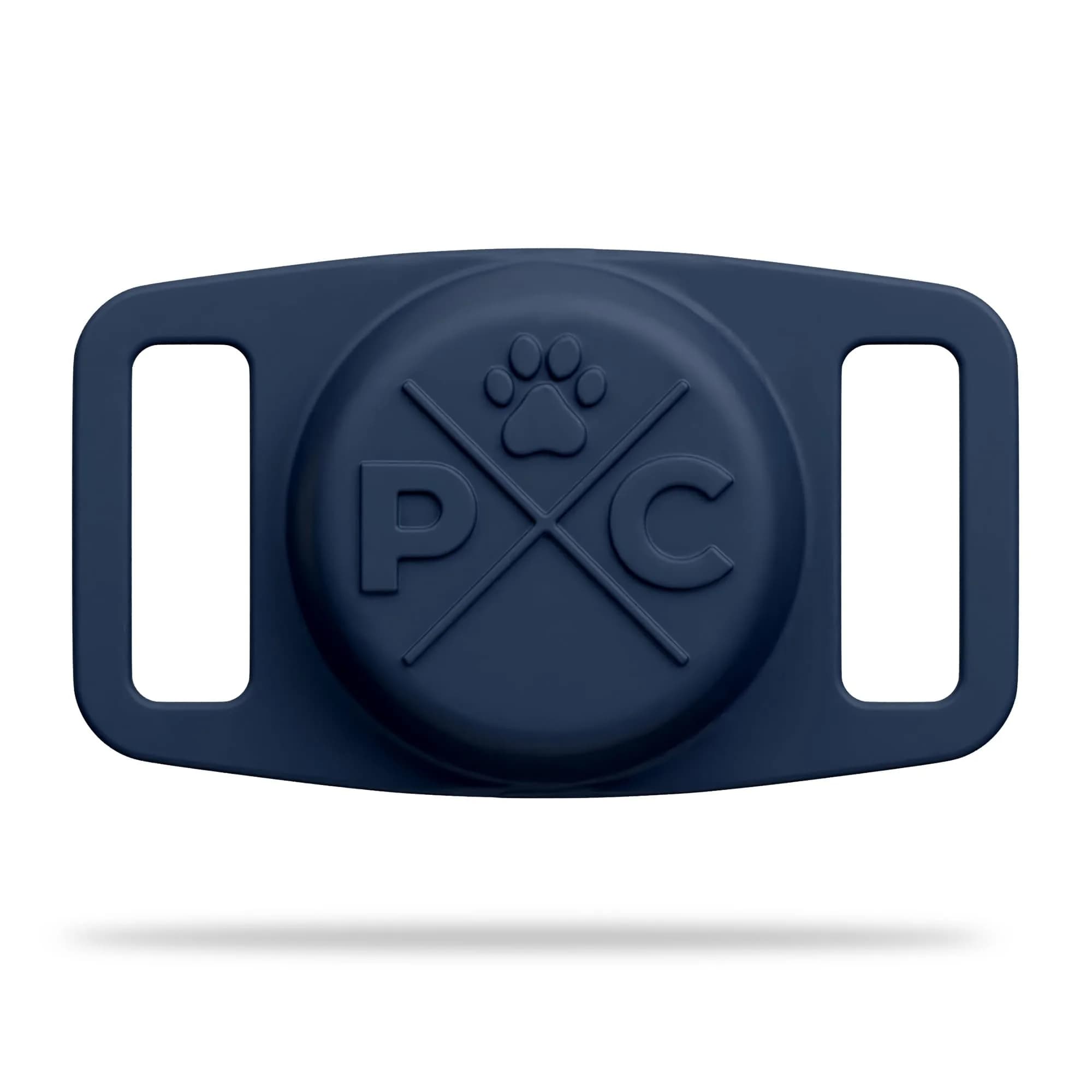 Pup Culture AirTag Dog Collar Holder | Navy Silicone | Fits 1-Inch Collars | Apple AirTag Sold Separately - main product image