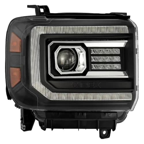 AlphaRex 880615 LUXX Series LED Projector Headlights | Fits GMC Sierra 1500 | Clear Polycarbonate Lens thumbnail 2