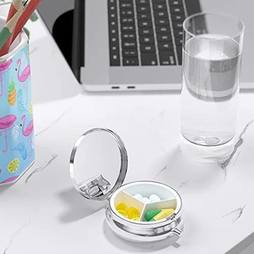 Nipichsha Pill Box Small Portable Medicine Organizer Graceful Peony | Compact, Sturdy & Stylish thumbnail 7