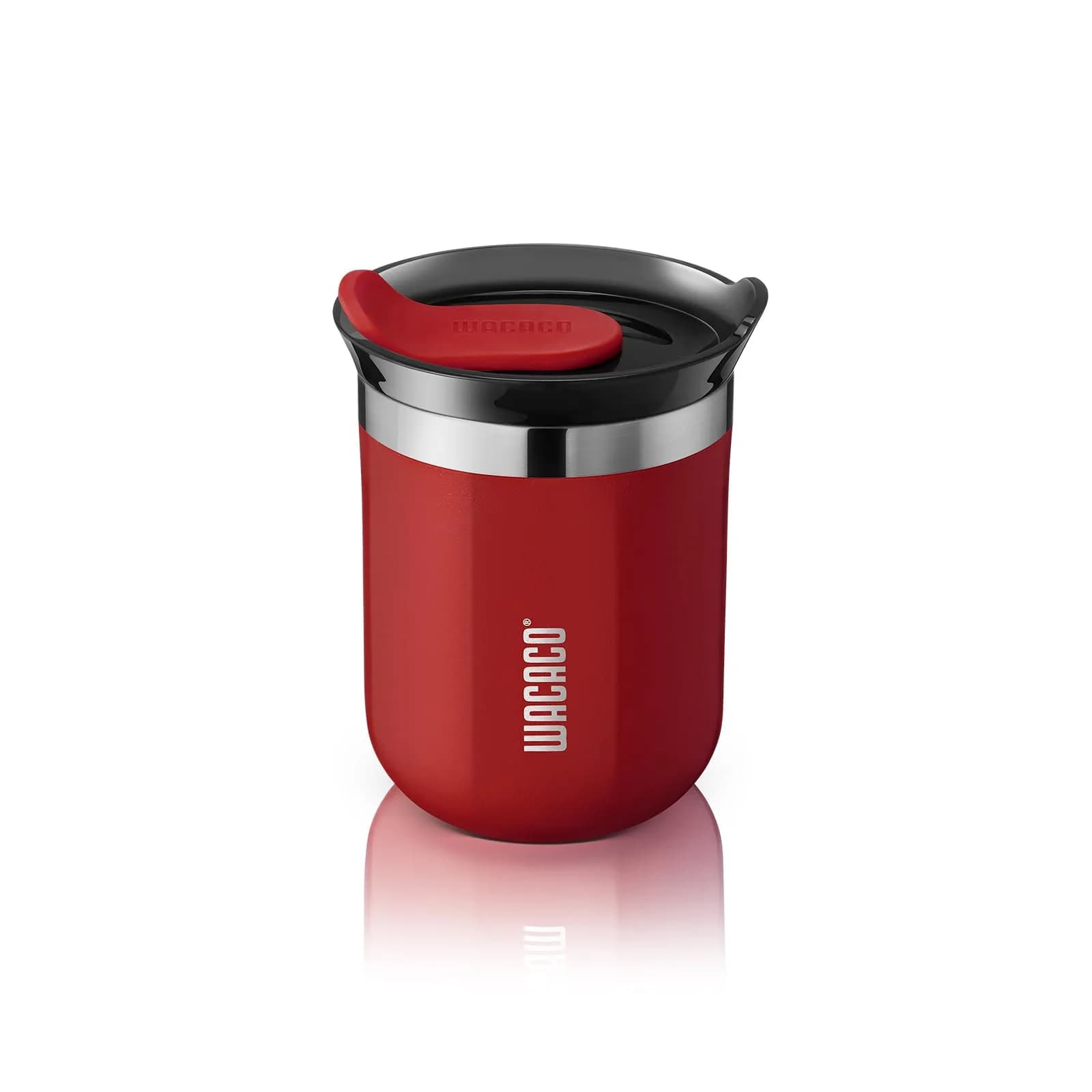 WACACO Octaroma Lungo Vacuum Insulated Coffee Mug 300ml (10 fl oz) | Keeps Drinks Hot/Cold for Hours — Carmine Red / 6.1 Ounces