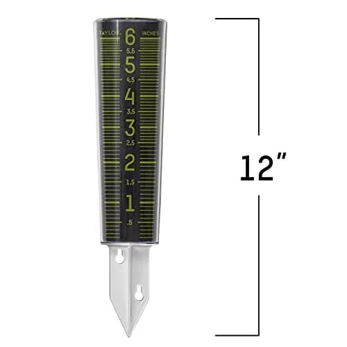 Taylor Glow-In-The-Dark Mountable Rain Gauge, 15.6 cm (6 inch) Capacity | Measure Precipitation Accurately thumbnail 2