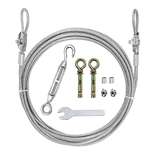 MHY 32ft (9.75m) Heavy Duty Stainless Steel Clothesline | Retractable System for Outdoor/Indoor Drying thumbnail 1
