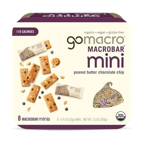 GoMacro Organic Peanut Butter Chocolate Chip Mini MacroBars 8 Pack | Vegan & Gluten-Free Snack thumbnail 1