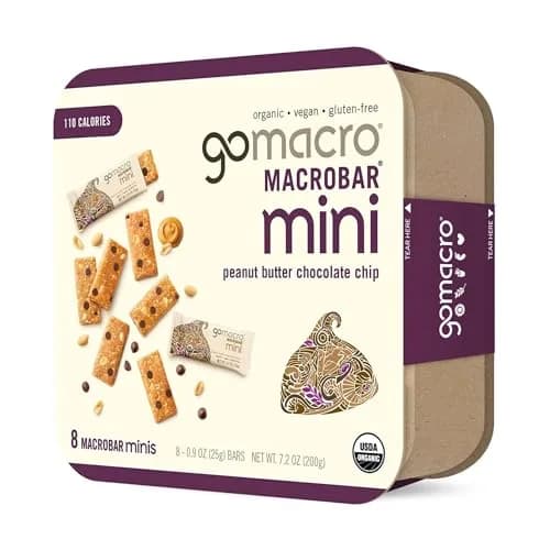 GoMacro Organic Peanut Butter Chocolate Chip Mini MacroBars 8 Pack | Vegan & Gluten-Free Snack thumbnail 2