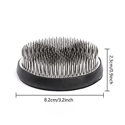 alladaga Stainless Steel Pin Flower Frog Arrangement Holder 80mm (3.2 Inch) | 331 Needles for Stable Floral Crafting thumbnail 2