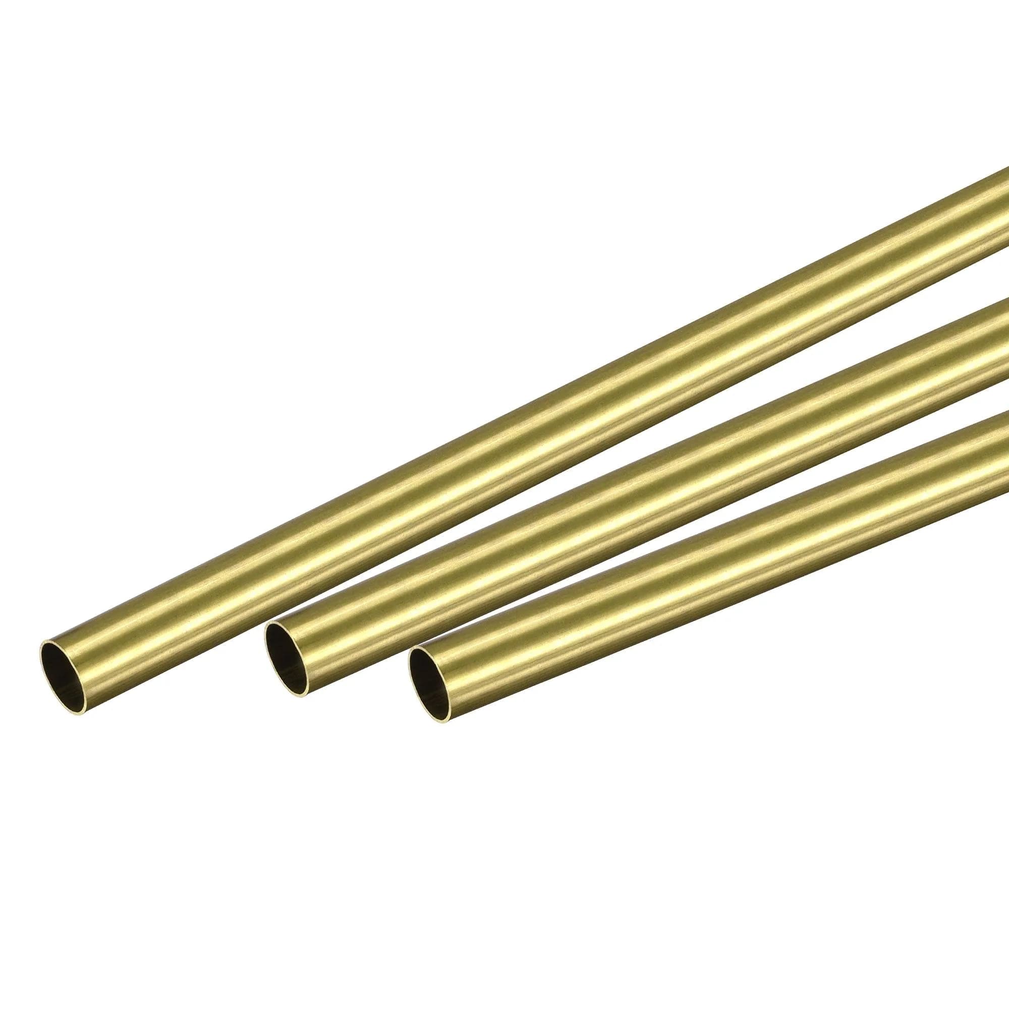 uxcell Brass Round Tube 6.5mm OD x 0.25mm Wall x 300mm Length Pipe Tubing (3 Pcs) | Precision Metal Tubing for DIY & Industrial Use - main product image