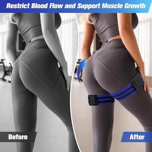ROSYQUARZ BFR Booty Bands 89.9cm (35.4'') | Blood Flow Restriction Training for Glutes & Arms thumbnail 3