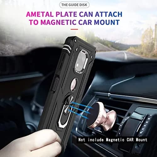 LeYi for Moto G Power 2021 Case: Heavy Duty Shockproof & Stand Black | Military Grade Drop Protection thumbnail 4