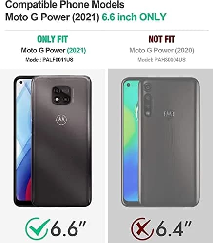 LeYi for Moto G Power 2021 Case: Heavy Duty Shockproof & Stand Black | Military Grade Drop Protection thumbnail 2
