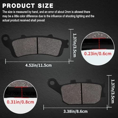 SOLLON Brake Pads for Kawasaki EN650 Vulcan S 2015-2020 | Quiet, Durable, Easy Install thumbnail 3