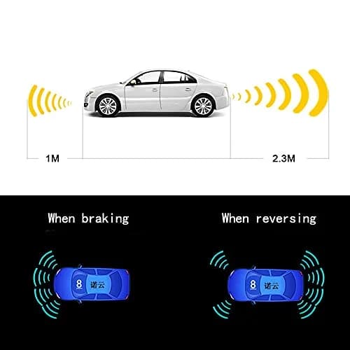 ELSNU Car Parking Sensors Kit Reverse Radar System 8 Sensors (Black) | Dual-Core Work for Accurate Detection thumbnail 3