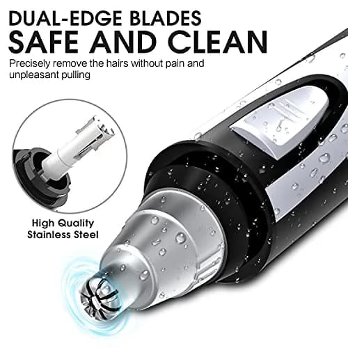 ZORAMI Ear and Nose Hair Trimmer Clipper for Men Women | IPX7 Waterproof, Dual-Edge Blades thumbnail 3