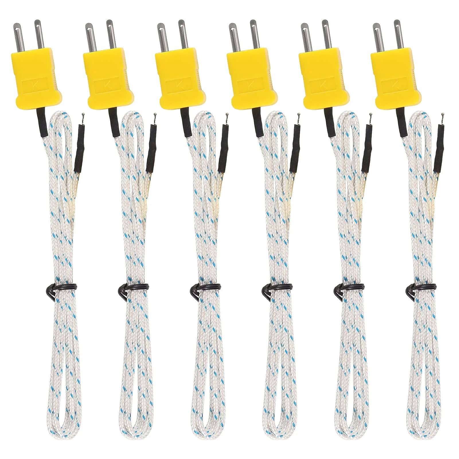 UMLIFE 1M K Type Mini-Connector Thermocouple Temperature Probe Sensor -50~700°C | Compatible with TM902C/ TES1310, 6 pcs - main product image