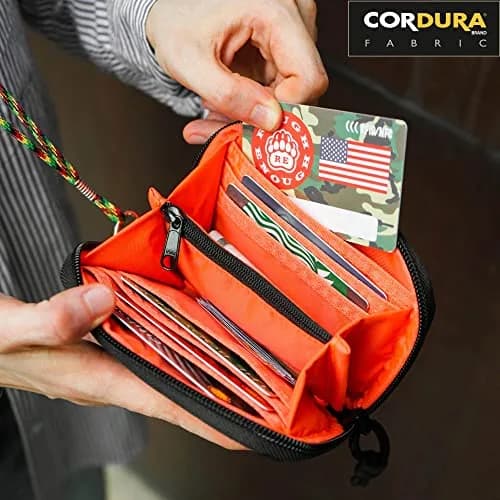 RE ROUGH ENOUGH Wallet for Teen Boy Men with Lanyard, RFID Card Holder, Black | Detachable Neck & RFID Shield thumbnail 4