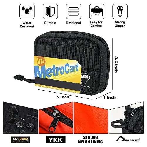 RE ROUGH ENOUGH Wallet for Teen Boy Men with Lanyard, RFID Card Holder, Black | Detachable Neck & RFID Shield thumbnail 2