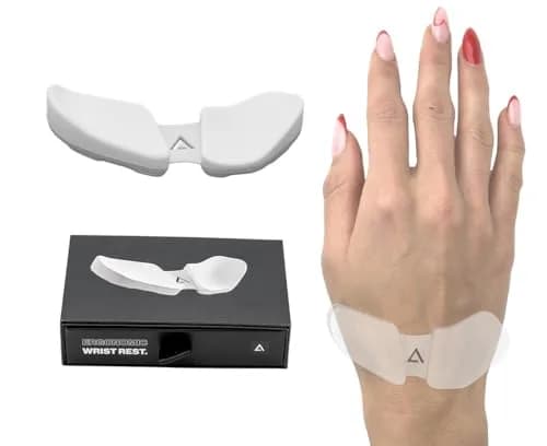 DELTAHUB Carpio 2.0 Ergonomic Wrist Rest for Mouse - Large White | Reduces Strain for Office & Gaming thumbnail 1